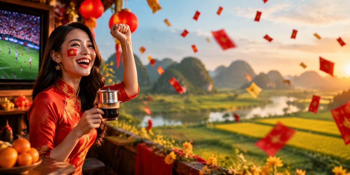 Người dùng tại Ninh Bình nhận phong bao đỏ thưởng bonus trong quán cà phê